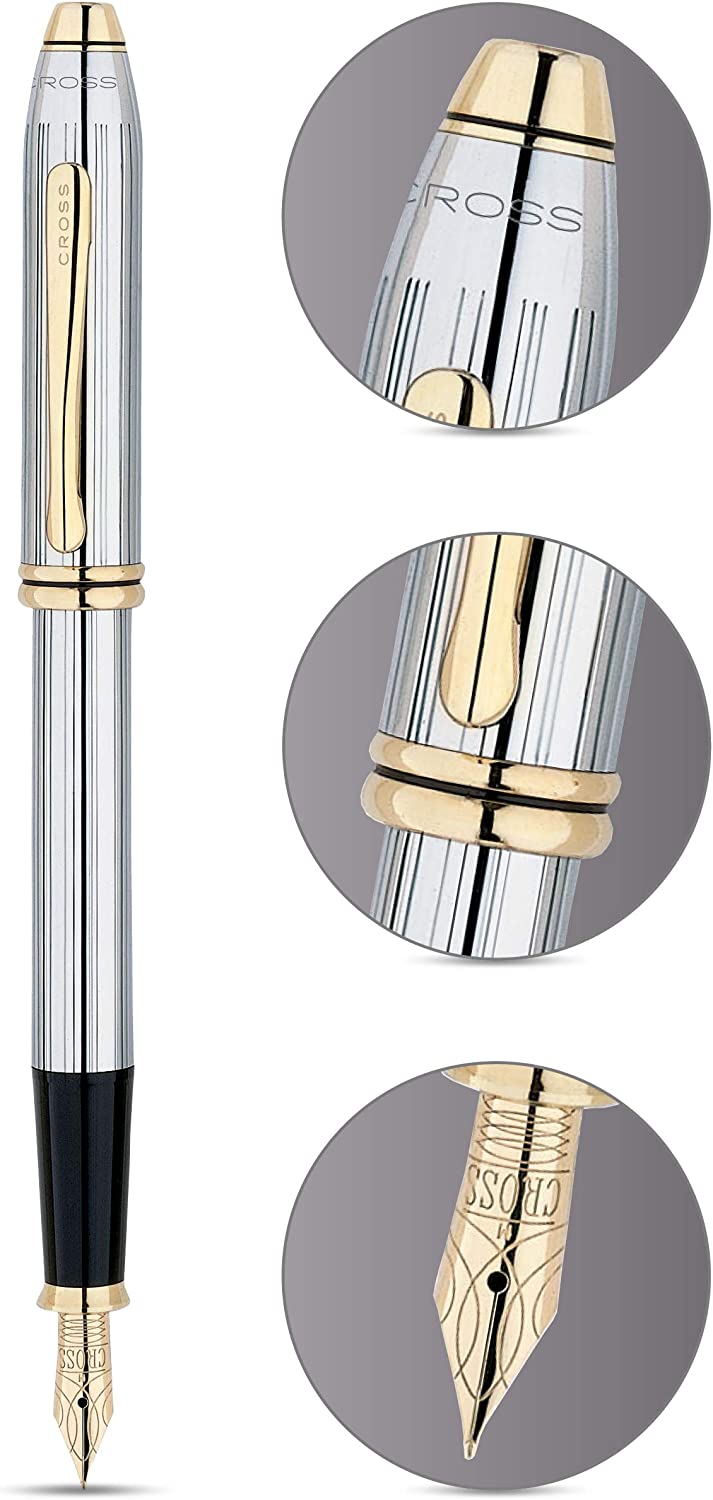 Cross Townsend Medalist Fountain Pen with 23KT Gold Plated
